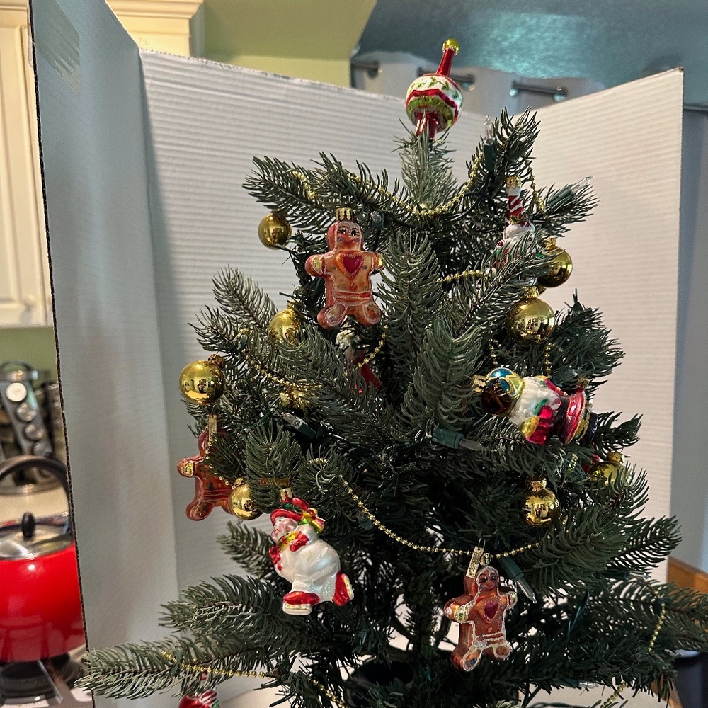 Christopher Radko  Teleflora Christmas Tree Light Up Mini Ornaments 2007 With Bo